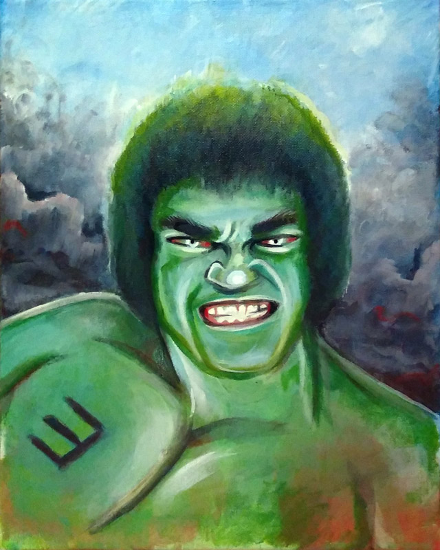 full view of Lou Ferigno - The Original Hulk painting