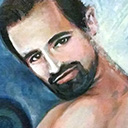 thumbnail of Hugh Jackman - Getting Pumped in the Shower painting