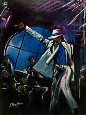 full view of Michael Jackson - Smooth Criminal painting
