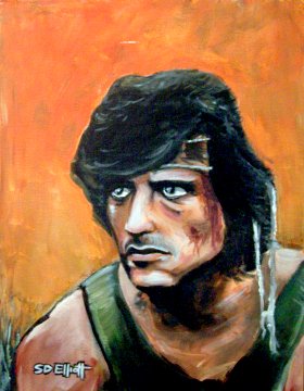full view of Rambo painting