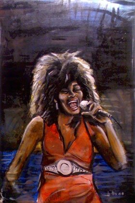 full view of Tina Turner painting