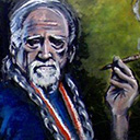 thumbnail of Willie Nelson painting