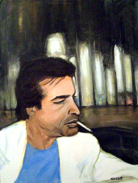 full view of Sonny Crockett painting