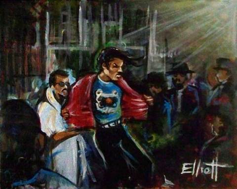 full view of Michael Jackson - Beat It painting