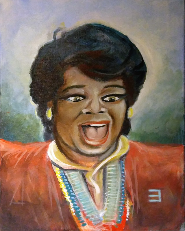 full view of Surprised Oprah painting
